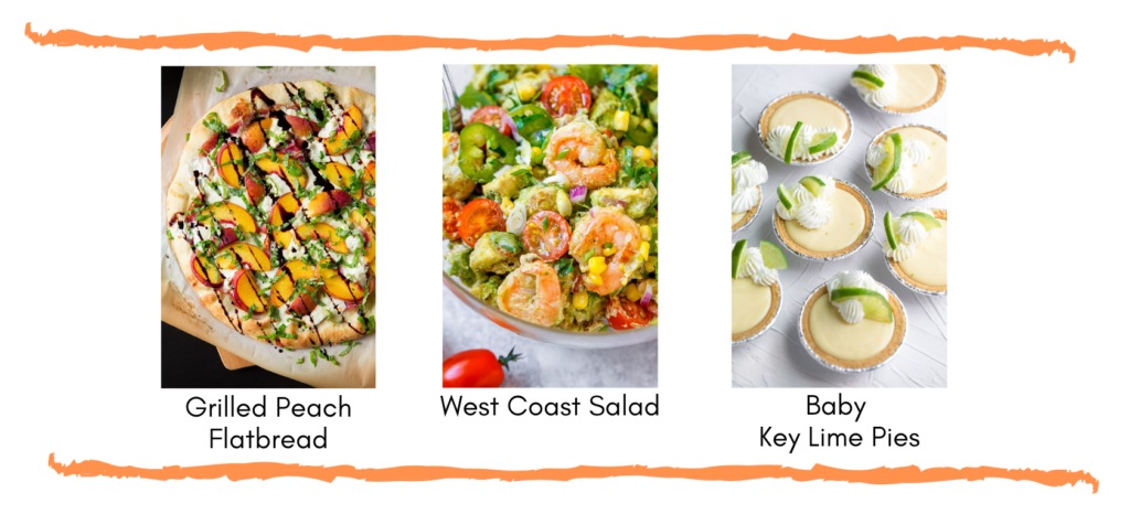 Dishes featured in Chef Rob's August Food Fest workshop